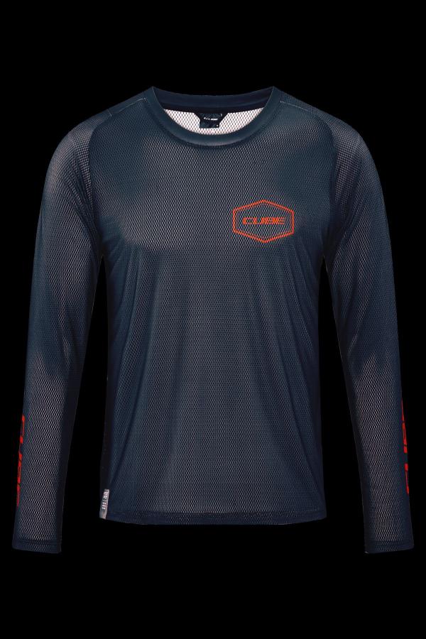 CUBE VERTEX Rundhalstrikot langarm Gr&ouml;&szlig;e: L